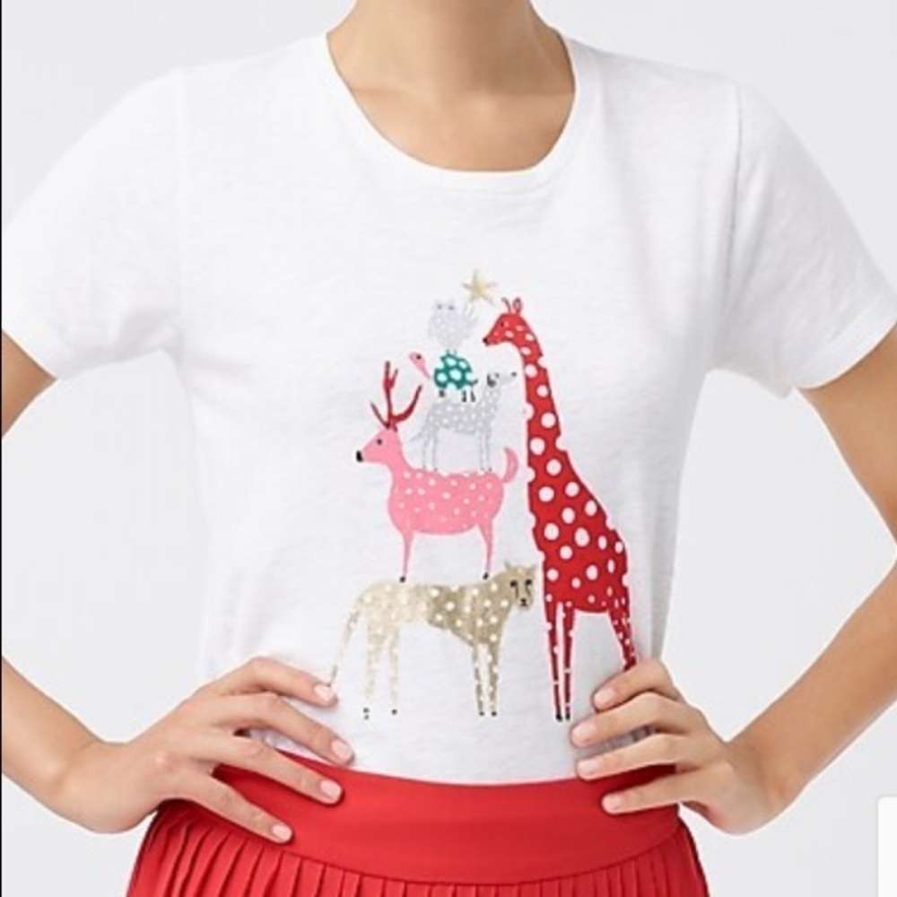 J crew factory Animal tree graphic tee